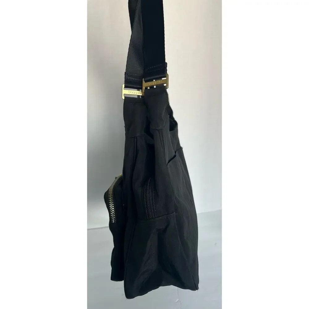 Baggallini San Marino Black‎ Nylon Satchel Tote Shoulder Travel Bag